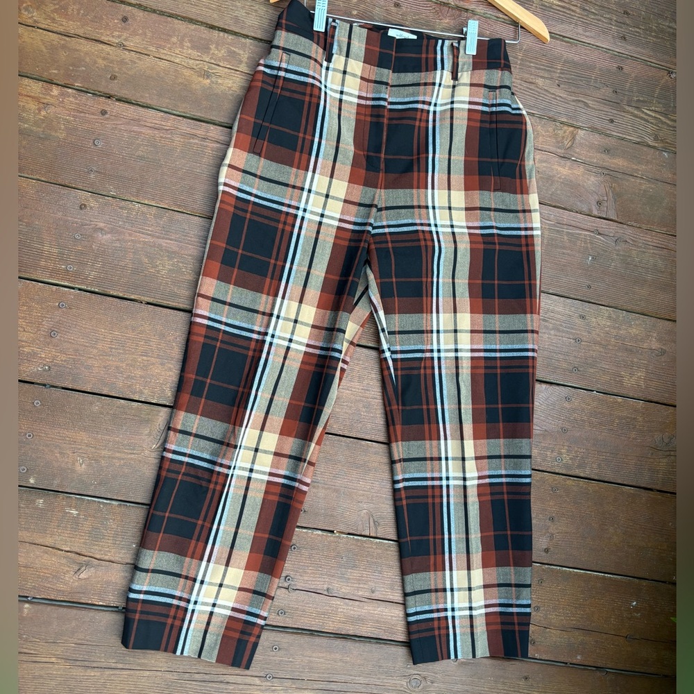 Wilfred Black and Brown Dress pants, plaid pants, Aritzia pants, tan and brown